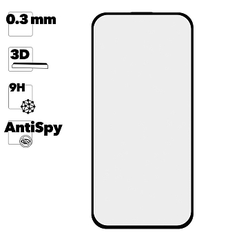 Защитное стекло REMAX GL-27 Medicine Privacy на дисплей Apple iPhone 15 Plus черная рамка 0.3мм